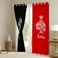 thumbnail image 3 of Manfei King and Queen Blackout Curtains Set of 2 (52x84 Each) for Couple, Romantic Princess Crown Window Curtains, Black Red Curtains and Drapes, Curtains and Drapes Decor, 3 of 6
