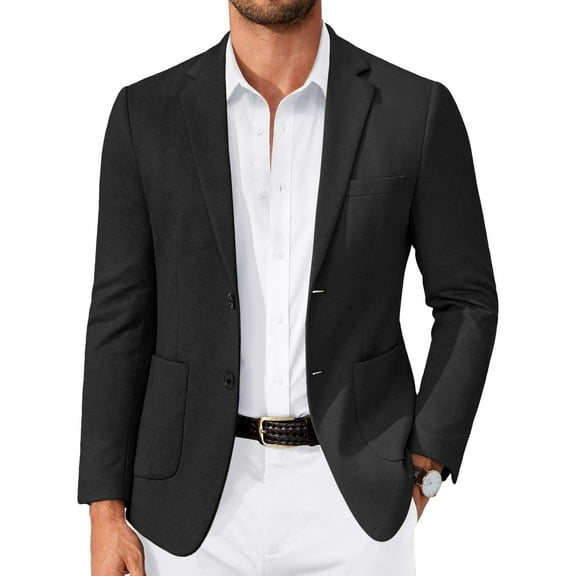 COOFANDY Blazer for Men Casual Lightweight Sport Coats Slim Fit Stretch Knit Suit Jackets