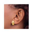 thumbnail image 3 of 14K Yellow Gold Hammered Hinged Button Earrings, 3 of 4