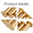 thumbnail image 3 of (10pcs) Brass Mother Son Flat Lock Rivets, M5x9mm, 3 of 5