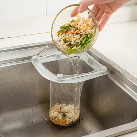 

Chicmine Sink Leftovers Strainer Sink Filter Mesh Reusable 2 Colors Vegetable Cleaning Filter Bag for Bathroom Kitchen