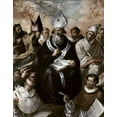 thumbnail image 2 of Herrera, Francisco 20x24 White Modern Wood Framed Museum Art Print Titled - St. Basil Dictating His Doctrine, 2 of 4