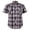 02 Yellow White Grey, variant on Men's Western Shirt Cowboy Plaid Country Pearl Snap Button Short Sleeve Two Pockets Work Shirts 04 Bule White Black X-Large