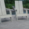 thumbnail image 4 of Merrick Lane Set of 4 Modern All-Weather Poly Resin Wood Adirondack Chairs in Gray, 4 of 14