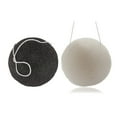 thumbnail image 2 of 2 Pcs Konnyaku Jelly Fiber Face Makeup Wash Pad Cleaning Sponge Puff Exfoliator-White & Black, 2 of 10