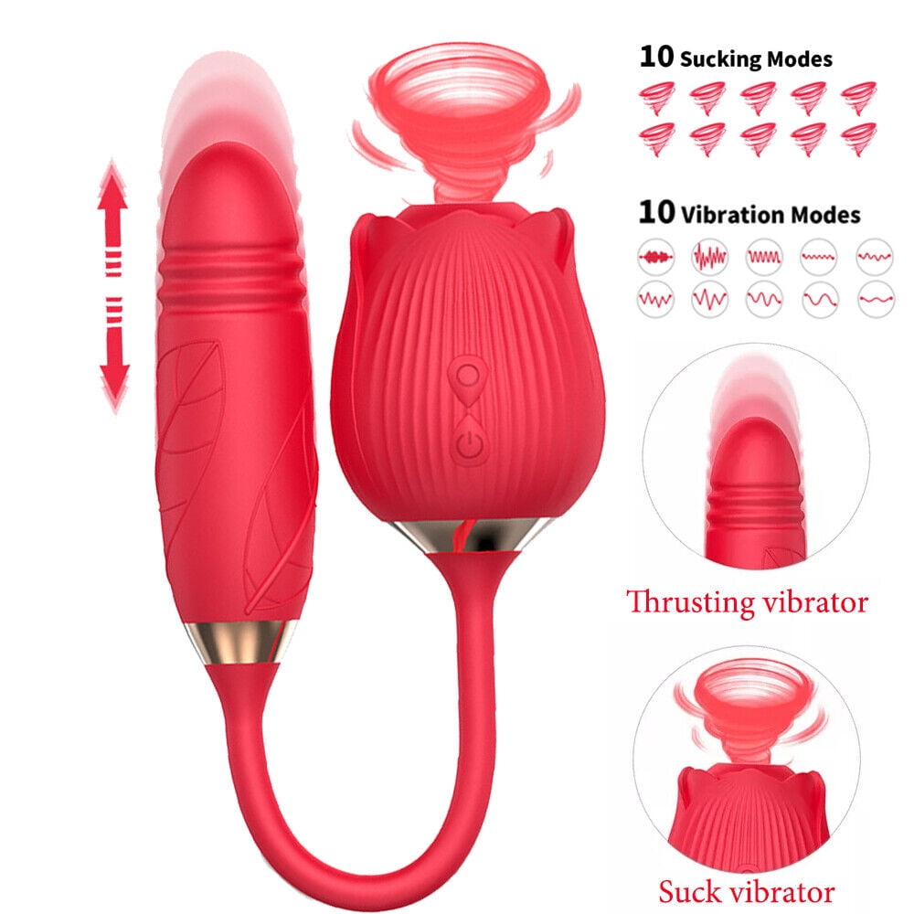 Rose Sucker Sex Toys - Adult Toys with Sucking & Vibrating Modes for Women  Rose Thrusting Sex Stimulator G Spot Vibrators for Woman Couples Adult Sex  ...