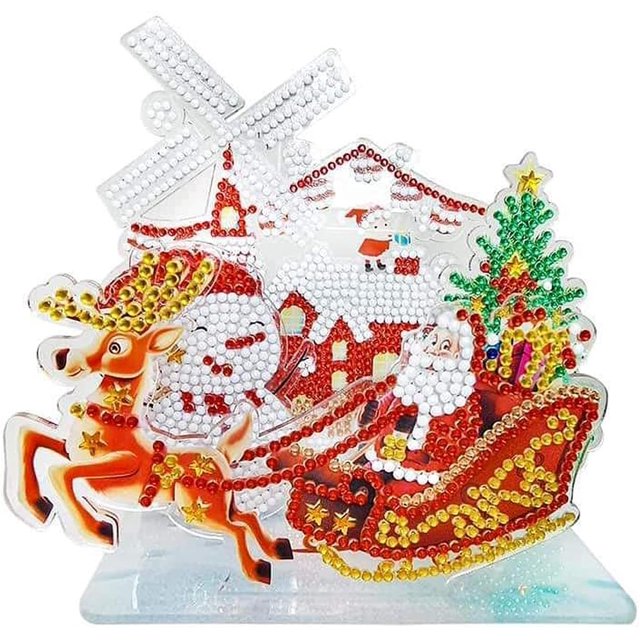 Kits de arte con diamantes, manualidades navideñas para momentos de bricolaje en familia, manualidades significativas para todas las edades (paquete de 8)