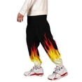 thumbnail image 3 of Colorful Flame Sweat Pants 3D Joggers Pants Fashion Smooth Satin Trousers Men/Women Clothing Hip Hop Pantalon Homme Sweatpants, 3 of 6