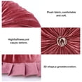 thumbnail image 3 of Decorative Round Pleated Throw Pillows, Pumpkin Throw Pillows, Vintage Velvet Floor Pillows for Sofa Couch Vanity Chair Bed,18.3" Diameter, 3 of 5