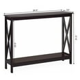 thumbnail image 4 of Giantex  Console Table, Sofa Side Table w/Heavy-Duty Support & X-Shaped, Narrow Accent Entryway Table, Espresso, 4 of 8