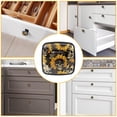 thumbnail image 6 of 4 Pcs Cabinet Handle Drawer Pulls Sunflower Skull Knobs with Screws Square Furniture Office Cabinet Knob Decoration, 6 of 7