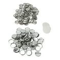 thumbnail image 2 of 100 Sets Blank Button Badge Parts Set Round Shape Rust Prevention Easy Print Button Pin Badge Kit for Button Making Machine 25mm/1.0in, 2 of 5