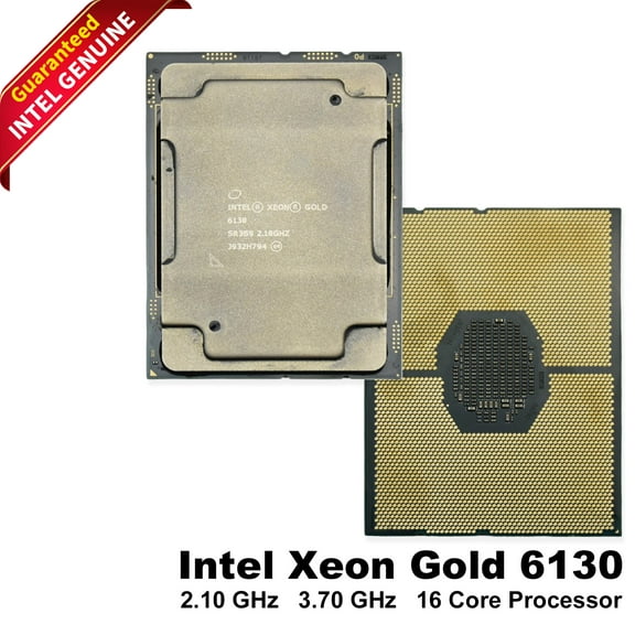 Pre-Owned Intel Xeon Gold 6130 2.1GHz 16-Core CPU - 3.7GHz Turbo SR3B9 - High Performance