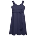 thumbnail image 3 of Manyakai Kids Flower Girl Wedding Dresses Sleveless Pageant Party Gowns A-Line Swing Summer Dress Navy Blue 6, 3 of 5