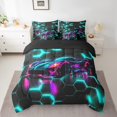 thumbnail image 2 of Erosebridal Sport Car Bedding Sets Twin Size,Honeycomb Hexagon Comforter Sets with Sheets,Extreme Sport Bed in a Bag Twin size,Microfiber Boys Bedroom Decor,Reversible,7pcs, 2 of 6