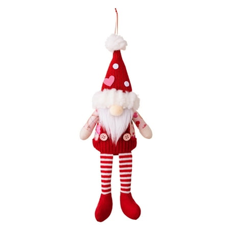 

CHXonu Valentine s Day Hanging Ornaments Decorations Home Decorations Party Decorations Props Knitting Old Man With Long Legs Doll Red Doll Hangings 9 Ft Garland Battery Operated Flocked Home for The