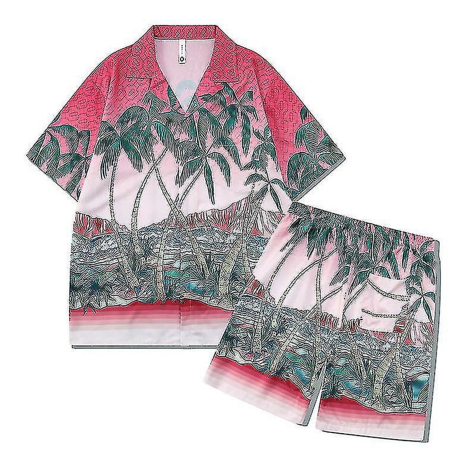 2023ss Casablanca Summer Set Island Print Beach Shirt Shorts For