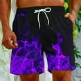 thumbnail image 4 of Fheaev Swim Trunks Dry Swimming Shorts For Men Beachwear Outdoor Drawstring Board Short Funny Swimwear Bathing Suits Men's Flame Printing Special Print Beach Trouser Shorts Pant, 4 of 9