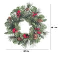 thumbnail image 6 of BINGTAOHU 18 Inch Norfolk Pine Wreath with Bells & Blue Navy Bow Ribbon Christmas Wreaths for Front Door Christmas Door Wreath Christmas Table Decorations Artificial Cedar Wreath for Home Outdoor, 6 of 7