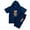 Navy, variant on Men's 2 Piece Short Set Teddy Bear Design Summer Outfit