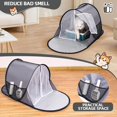 thumbnail image 4 of Caja de arena plegable para gatos, no necesita montaje, funda de privacidad todo en uno para cajas de arena grandes, diseño a prueba de derrames, fácil de limpiar y almacenamiento, 4 of 6