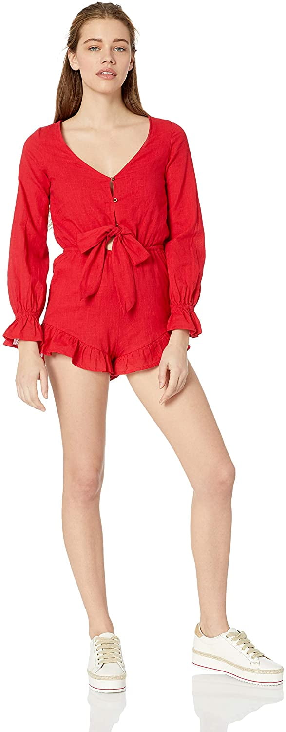 all red romper
