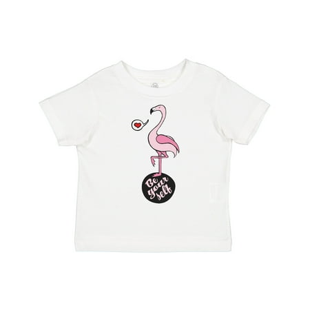 

Inktastic Be Yourself Flamingo Gift Toddler Boy or Toddler Girl T-Shirt