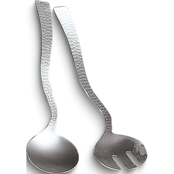 Fashion Stainless Steel Salad Spoon And Fork Set (12.2 X 3) Made In India gm1871