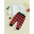 thumbnail image 5 of Baby Boy Girl Christmas Outfit 3M 6M 12M 18M 24M 3Y Merry Christmas Crewneck Sweatshirt and Pants Set Toddler Xmas Clothes, 5 of 10