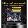 thumbnail image 2 of HLF 5.1 inch Multi-Function Retro Game Console Handheld Game Console 7700 Games Support Arcade/CPS Emulator Games can be archived with Rechargeable Lithium Battery (Black), 2 of 5
