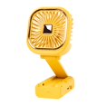 thumbnail image 1 of Ventilador de cuello colgante perfecl plegable personal recargable silencioso mini 2 Amarillo, 1 of 3