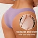 thumbnail image 4 of Conjunto de 3 piezas de bragas de seda de hielo sin rastro de algodón para mujer, bragas de mujer con borde de cintura en forma de V, 4 of 5