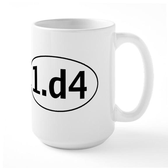 CafePress - D4_Nospace Ceramic Mug - 15 oz Ceramic Large White Novelty Mug