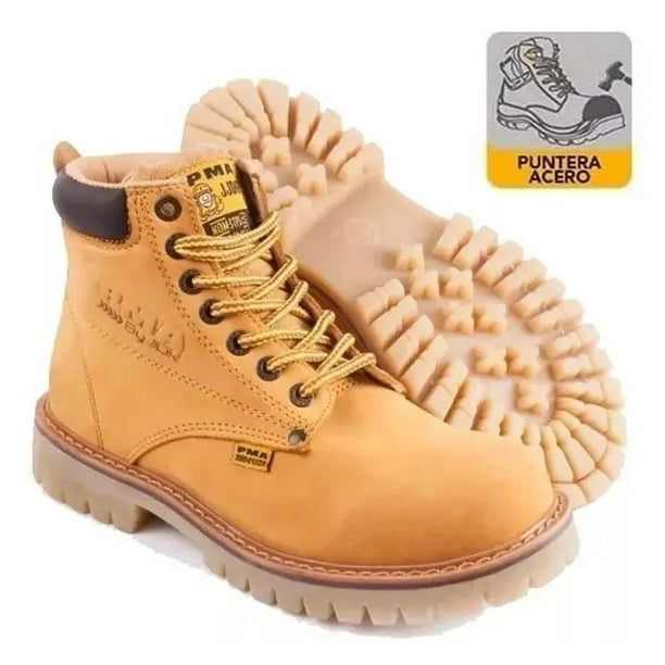 zapato bota pma Color Miel Botas De Trabajo Pma Bota Industriales Miel Nobuck