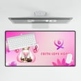 thumbnail image 4 of Faith Love Hope Maine Coon Breast Cancer Awareness Survivor Desk Mat Full Keyboard Mouse Pad Cat Lover Kitten Owner Gifts Large Mousepad - 02017, 4 of 5