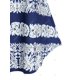 thumbnail image 4 of Más el tamaño de la muesca en V bolsito Imprimir rueda para arriba la blusa de la manga Rosegal Blusas Tallas Grandes, 4 of 5