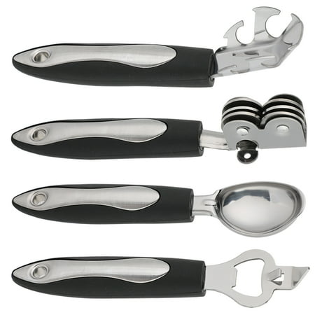 

Four In One Gadget Knife Sharpener Multi-Function Bottle Opener Dish Clip Ice Cream Spoon
