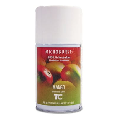 TC Microburst 9000 Air Freshener Refill, Mango, 5.3 oz Aerosol, 4/Carton