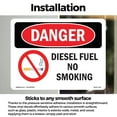 thumbnail image 3 of Diesel Fuel No Smoking OSHA Danger Vinyl Decal Label 10 Inch x 7 Inch - 10 Pack, 3 of 6