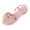 Pink, variant on Pink Women'S Casual Summer Flat Sandals With Decorative Bow Open Toe Design Comfortable Low Heel Beach Footwear Versatile For Daily Wear Size 41