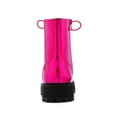 thumbnail image 2 of Allegra K Bottines de Combat à Lacets Plateforme Bout Rond pour Femmes Rose Vif 7.5, 2 of 7