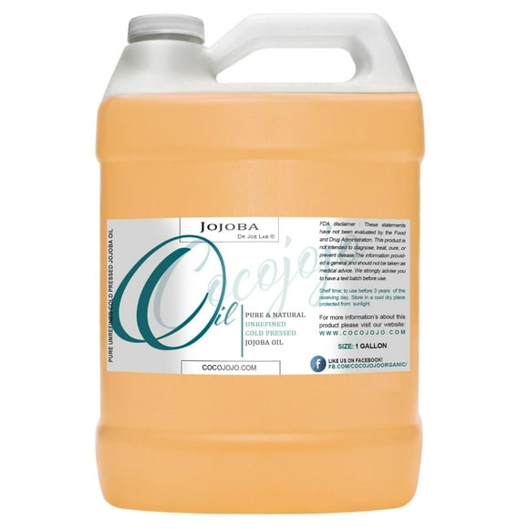 Aceite de jojoba Cocojojo orgánico, 3,8 L, prensado en frío para piel y cabello