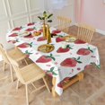 thumbnail image 3 of Strawberry Plants Fruit Watercolor Rectangle Tablecloth 60"x102",Waterproof Polyester Rectangle Table Cloth, Wipeable Spillproof Polyester Tablecloth for Dining, Camping, Indoor and Outdoor, 3 of 6