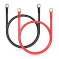 thumbnail image 2 of Battery Cables Set With Terminals, 3/8-Inch Lugs (Positive And Negative) For Motorcycle, Automotive, Marine, Solar, Atv, Rv, Mower, Oxygen-Free-16-8Mm, 2 of 8