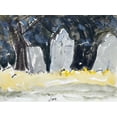 thumbnail image 2 of Dove, Arthur 14x12 Gold Ornate Wood Framed with Double Matting Museum Art Print Titled - Old Tombstones, 2 of 4