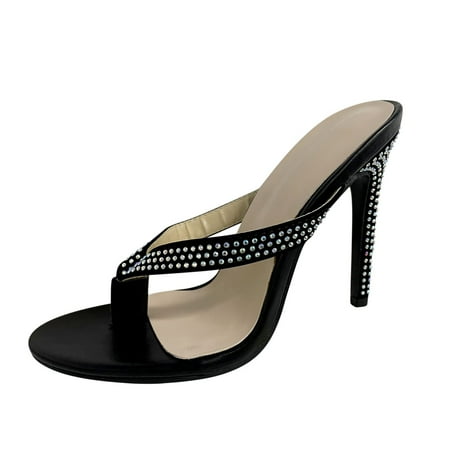 

Womens Shoes Slippers Casual Sandals Sparkling Diamond Super High Heel Flip Flops Stilettos Summer Open Toe Slide Sandals Comfortable Flats Flip-Flops Casual Platforms Heeled Wedge Sandals A23964