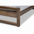 thumbnail image 6 of Baxton Studio Torino Mid-Century Modern Solid Walnut Wood Open Frame Style King Size Platform Bed, 6 of 6