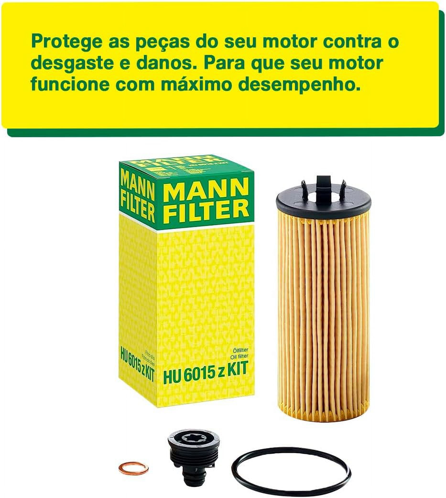 Mann-Hummel HU 6015 Z KIT - Oil Filter Element - Metal Free Fits select: 2016-2019 BMW X1, 2014-2020 MINI COOPER