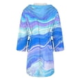 thumbnail image 5 of Women's Fleece Plush Robe Long Warm Plush Bathrobe Loungewear Jacket Printed Comfort Robe, 5 of 5