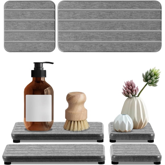 Juego de bandejas de piedra absorbente de agua Lyxel para baño y cocina